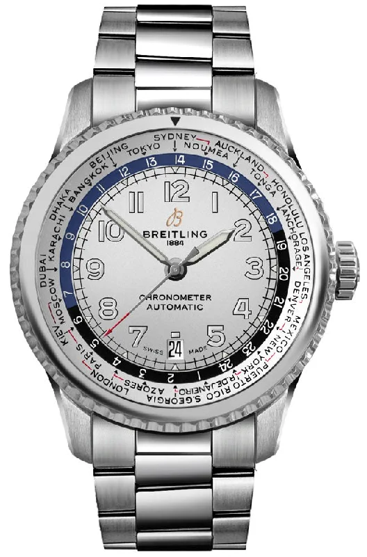Breitling Aviator 8 B35 Automatic Unitime 43 Steel Men's Watch AB3521U01G1A1