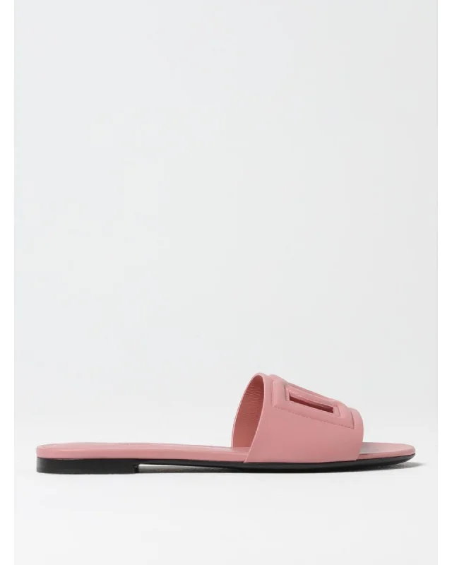 Dolce & Gabbana DG Logo Slides Sandals Women Pink