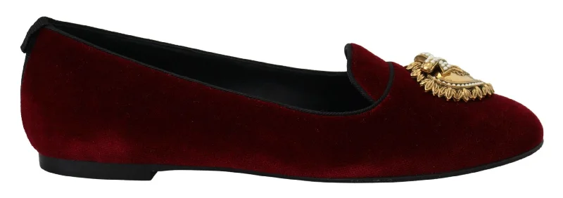 Dolce & Gabbana Velvet Slip-On Loafers
