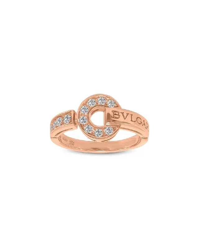 Bulgari 18K Rose Gold 0.12 Ct. Tw. Diamond Ring
