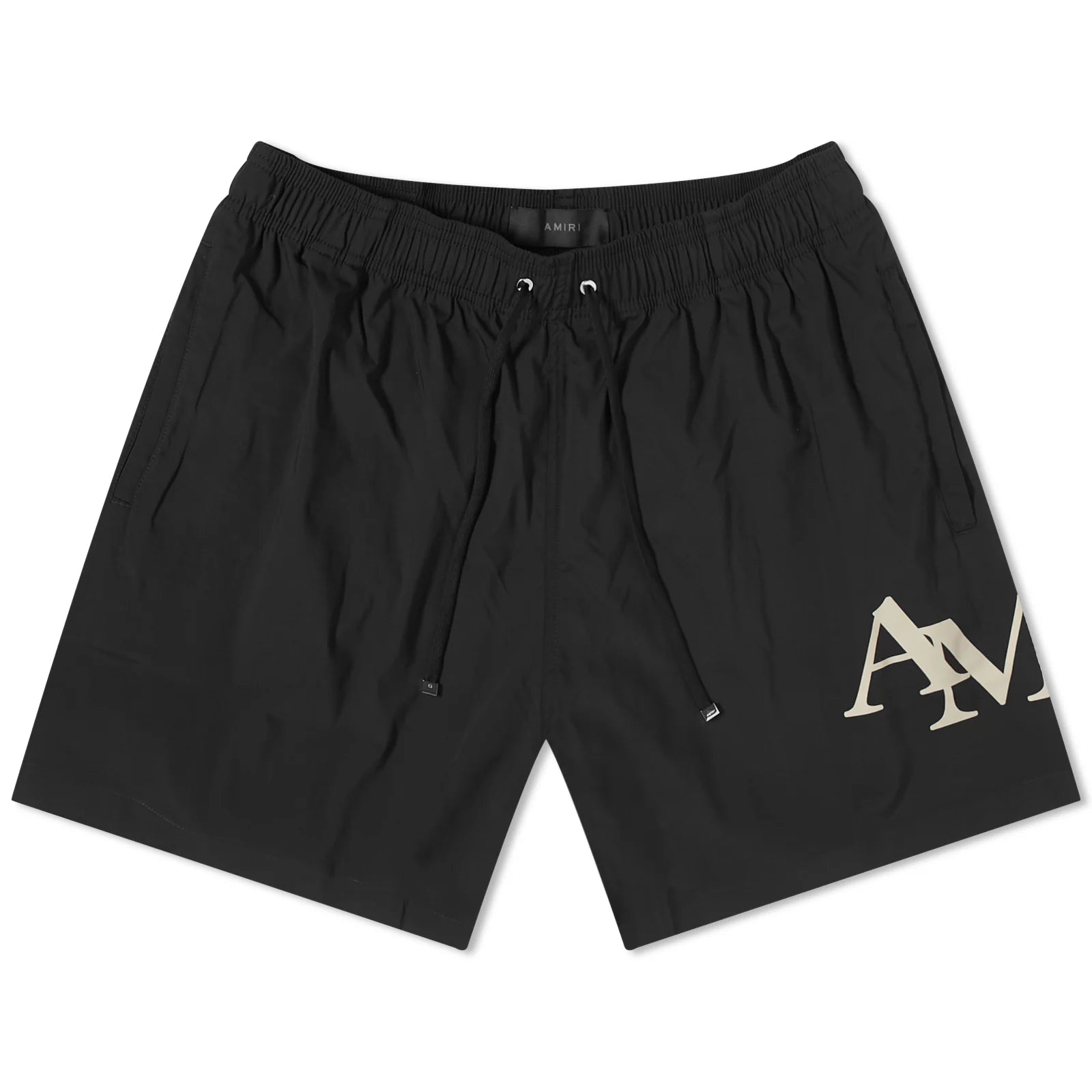 Amiri Staggered Logo Swim Shorts Black