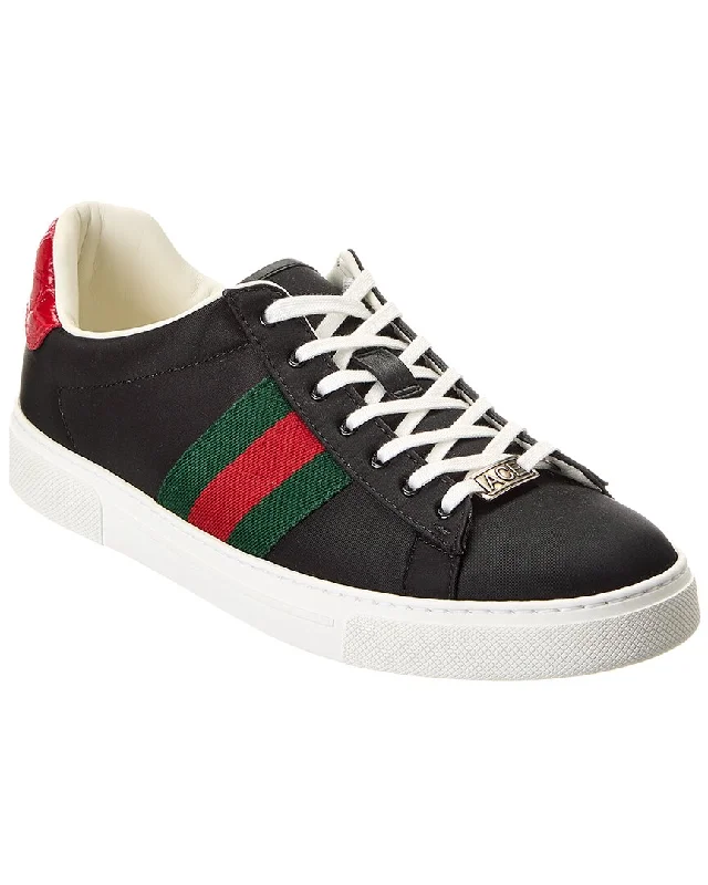 Gucci Ace Nylon & Leather Sneaker