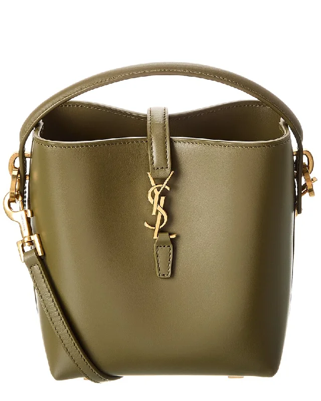 Saint Laurent Le 37 Mini Leather Bucket Bag