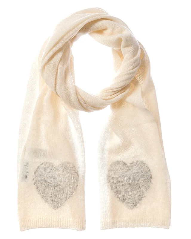 Scott & Scott London Intarsia Heart Cashmere Scarf