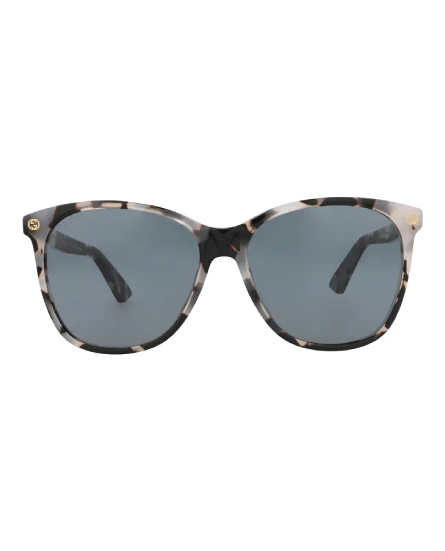Gucci Womens Round/Oval Havana Havana Grey Fashion Designer Eyewear