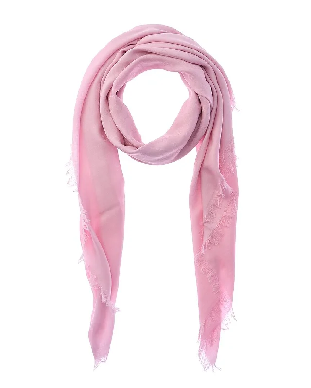 Gucci Gg Oversized Wool & Silk-Blend Scarf
