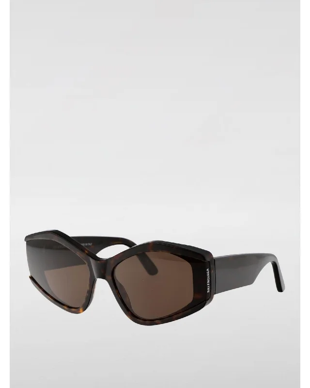 Balenciaga Geometric Sunglasses Tortoise Women Brown