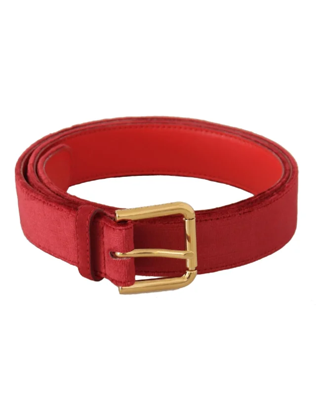 Dolce & Gabbana  Red Velvet Belt for Women