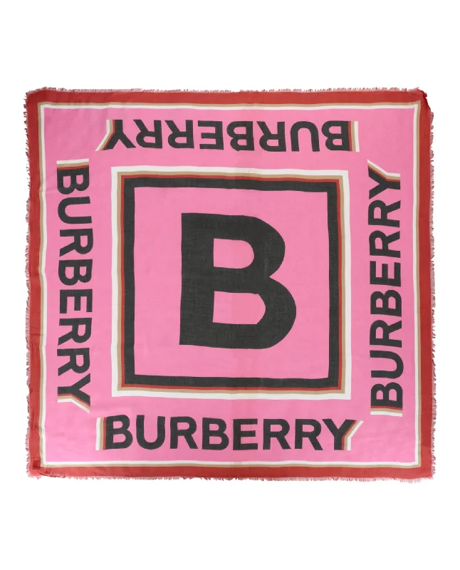 Burberry Womens Logo Printed Scarf