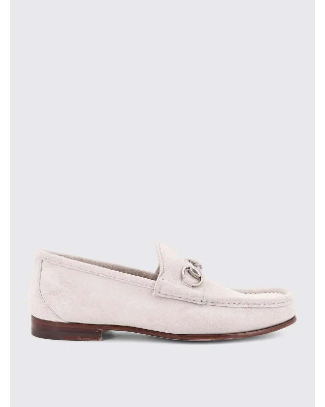Gucci Horsebit Suede SlipOn Loafer Men White