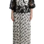 Dolce & Gabbana  Women's Polka Dot Silk Dress with Lace