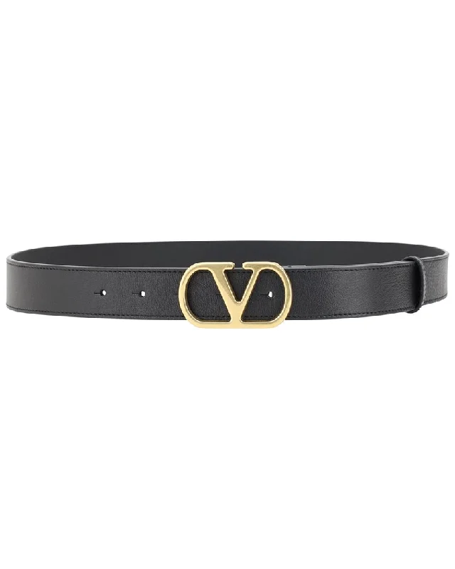 Valentino Vlogo Signature Leather Belt