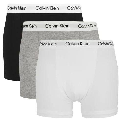 Calvin Klein 3 Pack Trunks Underwear in Black White Grey