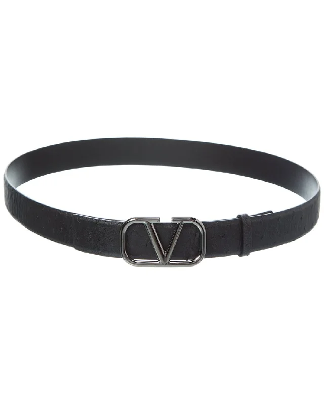 Valentino Vlogo Signature Reversible Leather Belt