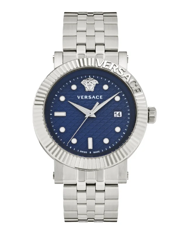 Versace Mens V-Classic  42mm Bracelet Fashion Watch
