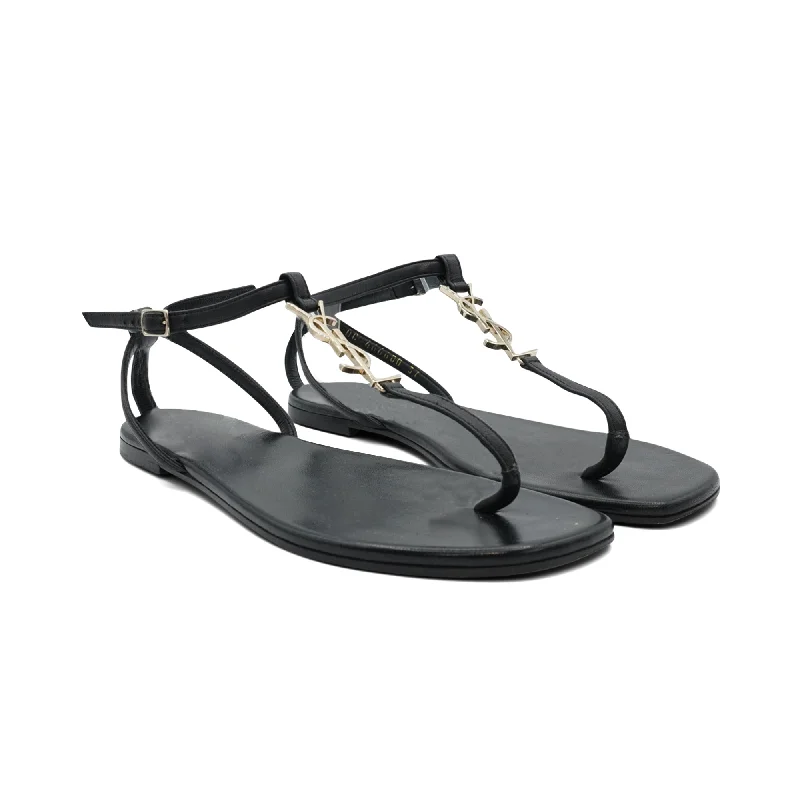 Saint Laurent Logo Sandals - Womens' 37