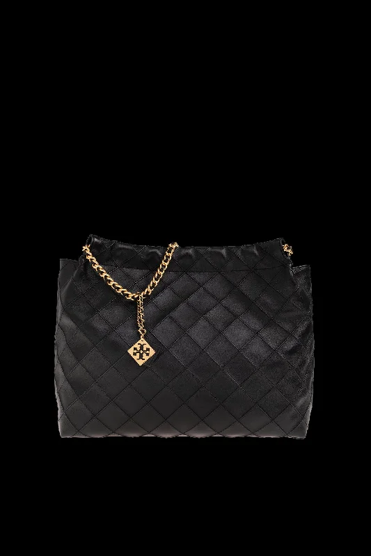 Tory Burch Women's Fleming Large Hobo Bag, Black