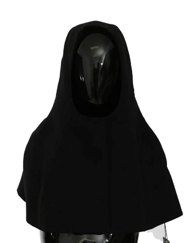 Dolce & Gabbana  Black Hooded Cape