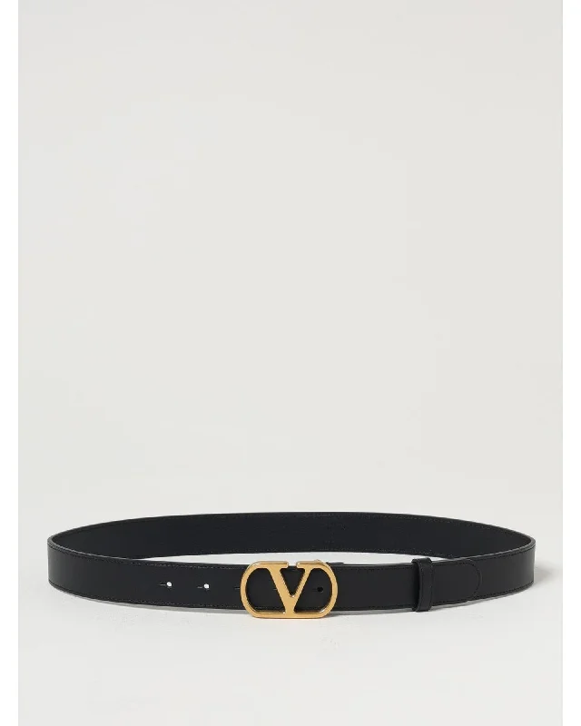 Valentino Garavani Belt Logo Buckle Women Black Belts