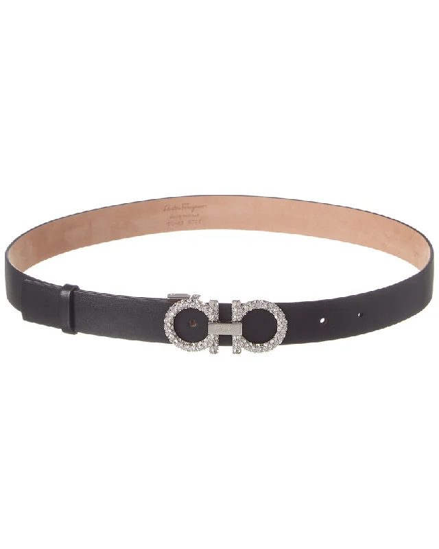 Ferragamo Gancini Adjustable Leather Belt