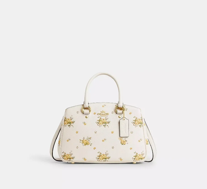 Coach Savannah Small Carryall Bag With Floral Print Chalk Multi 