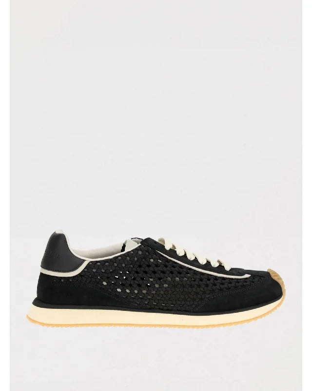 Dolce & Gabbana Woven Leather Sneakers Casual Style Men Black