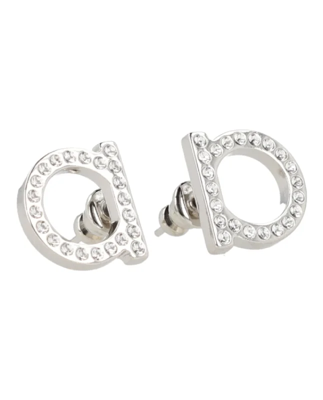 Ferragamo Womens Crystal-Embellished Bijoux Earrings