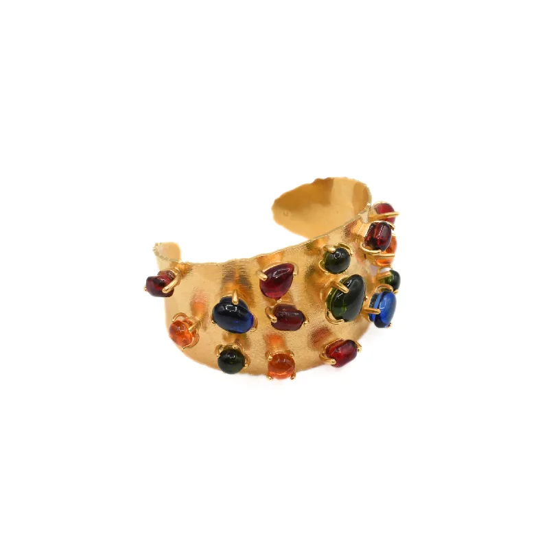 Gucci 'Cabochon' Cuff Bracelet - M