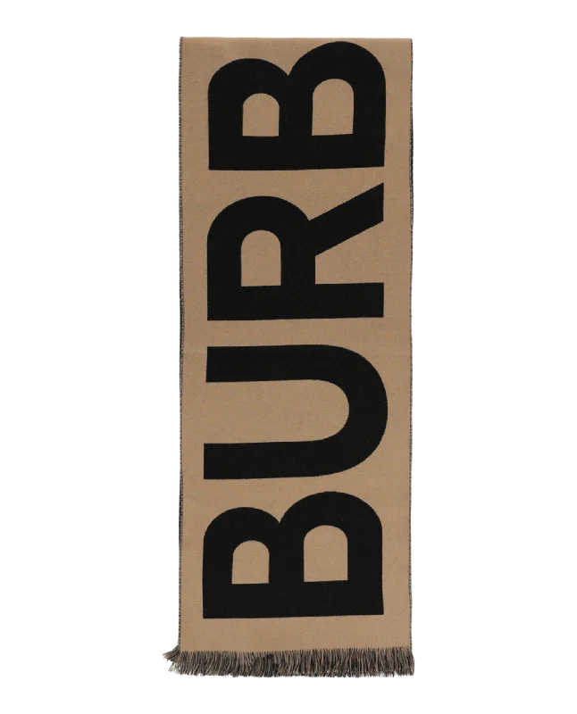 Burberry Womens Logo Wool Scarf