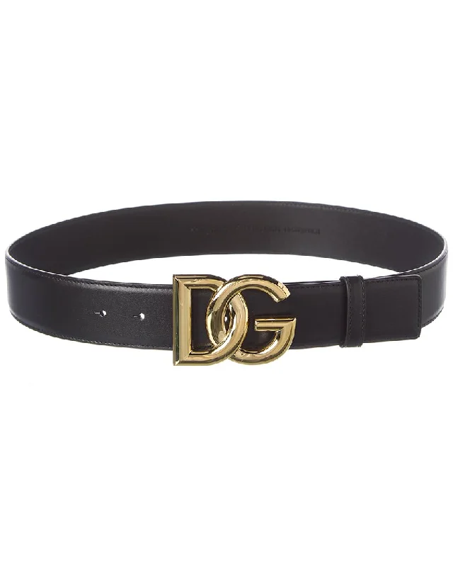 Dolce & Gabbana Dg Logo Leather Belt