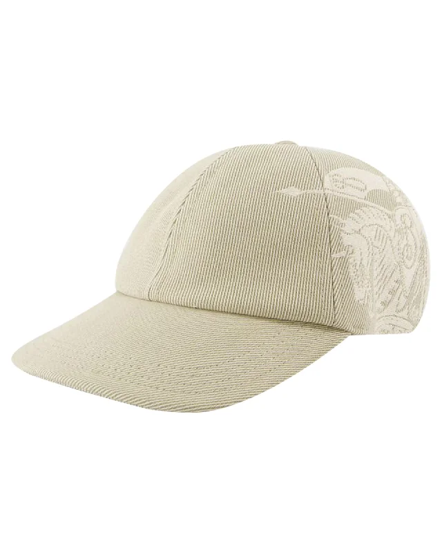 Burberry Cotton Baseball Cap Embroidered Women Brown | Beige Hats