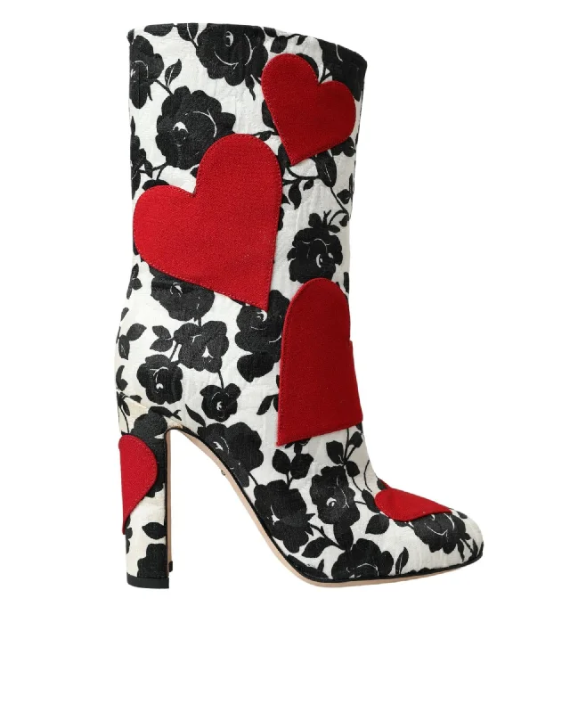 Dolce & Gabbana  Floral Print Ankle Boots
