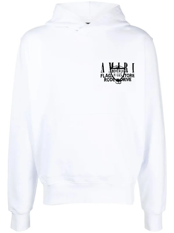Amiri XO Beverly Hills Exclusive Hoodie in White
