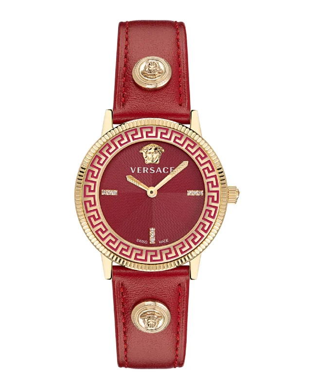 Versace Womens V-Tribute Gold 36mm Strap Fashion Watch
