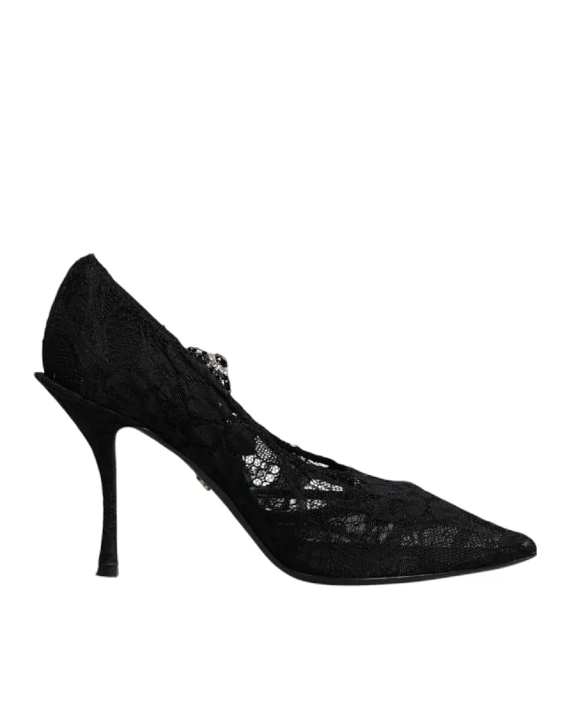 Dolce & Gabbana Lace Pumps High Heels Black