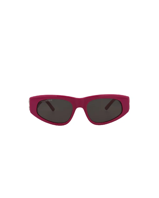 Balenciaga Womens Cat Eye Fuchsia Silver Grey Fashion Designer Eyewear
