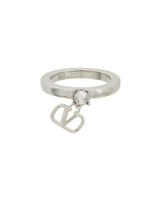 Valentino Vlogo Signature Crystal Ring
