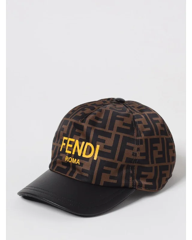 Fendi FF Motif Baseball Cap Kids Tobacco Hats