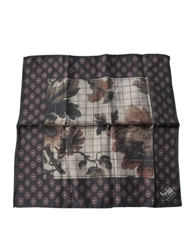 Dolce & Gabbana Floral Pocket Square Silk Women Multicolor Scarves & Shawls
