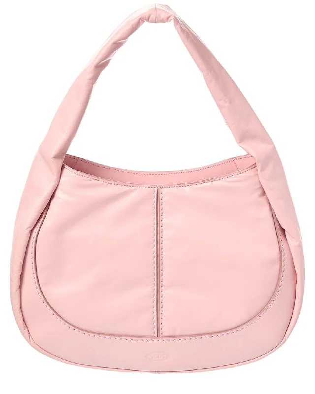 Tod’S Logo Leather Hobo Bag