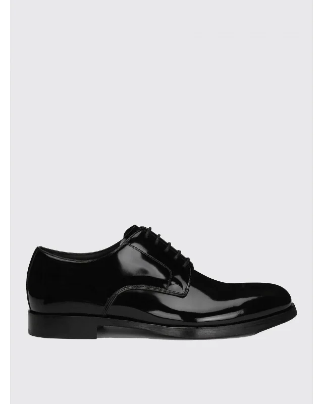 Dolce & Gabbana Patent Leather Derby Shoes Men Black Other