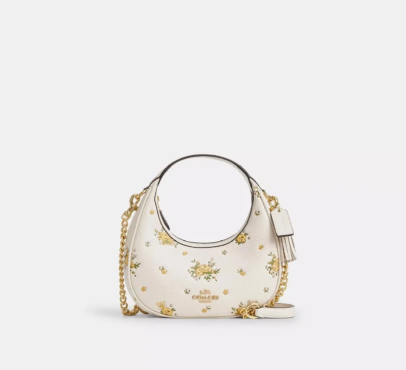 Coach Carmen Mini Crossbody Bag With Floral Print Chalk Multi 