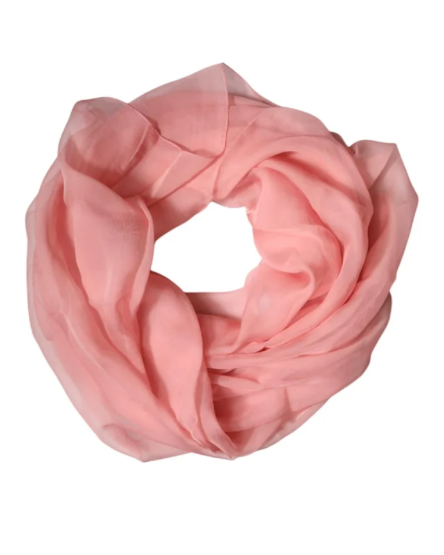 Dolce & Gabbana Silk Scarf Lightweight Accessory Women Pink Scarves