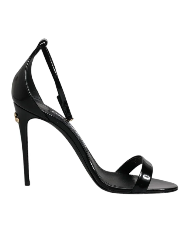 Dolce & Gabbana AnkleStrap Heels Patent Leather Sandals