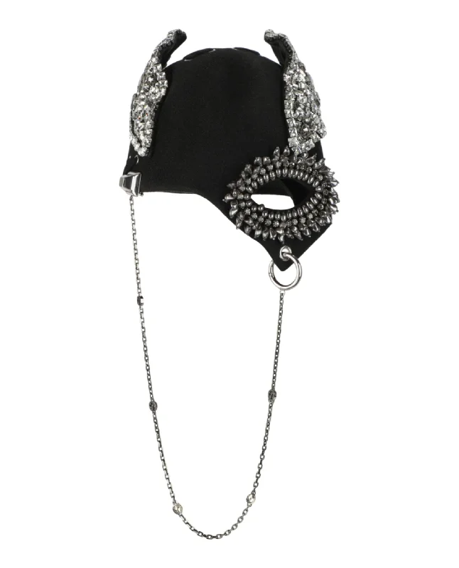 Gucci Womens Beaded Head Accessory with Eye Cutout