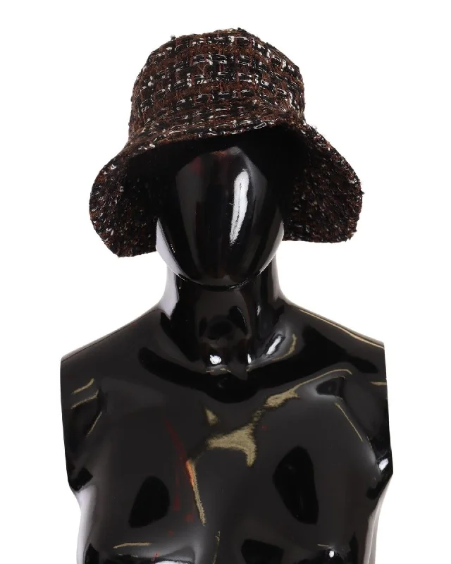 Dolce & Gabbana  Brown Tweed Bucket Hat