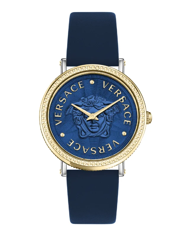 Versace Womens V-Dollar Two Tone 37mm Strap Fashion Watch