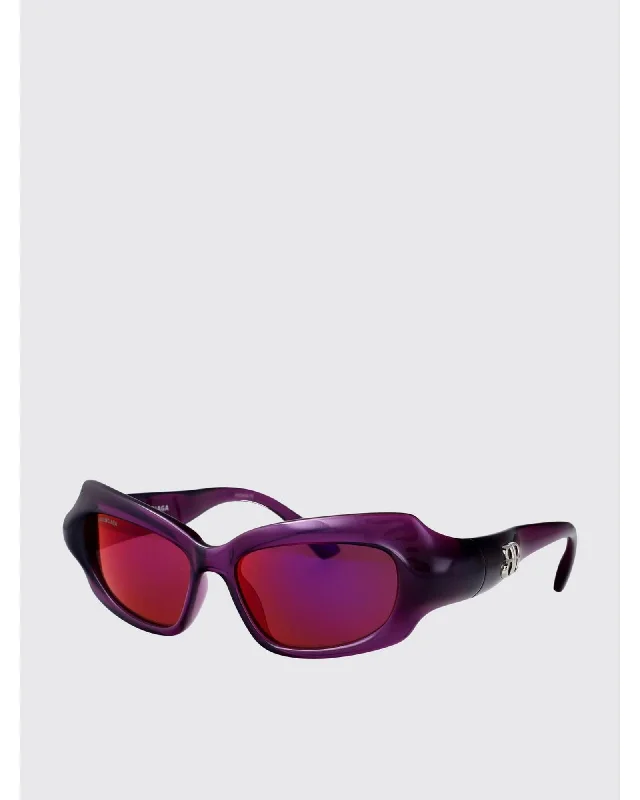 Balenciaga Sunglasses RedMirrored Lenses Women Violet Sunglasses