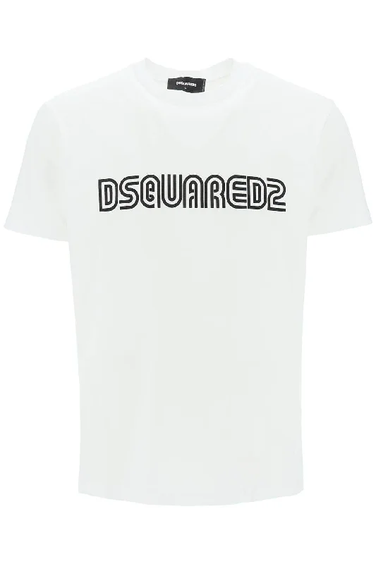 Dsquared2 Outline Print T-Shirt in White