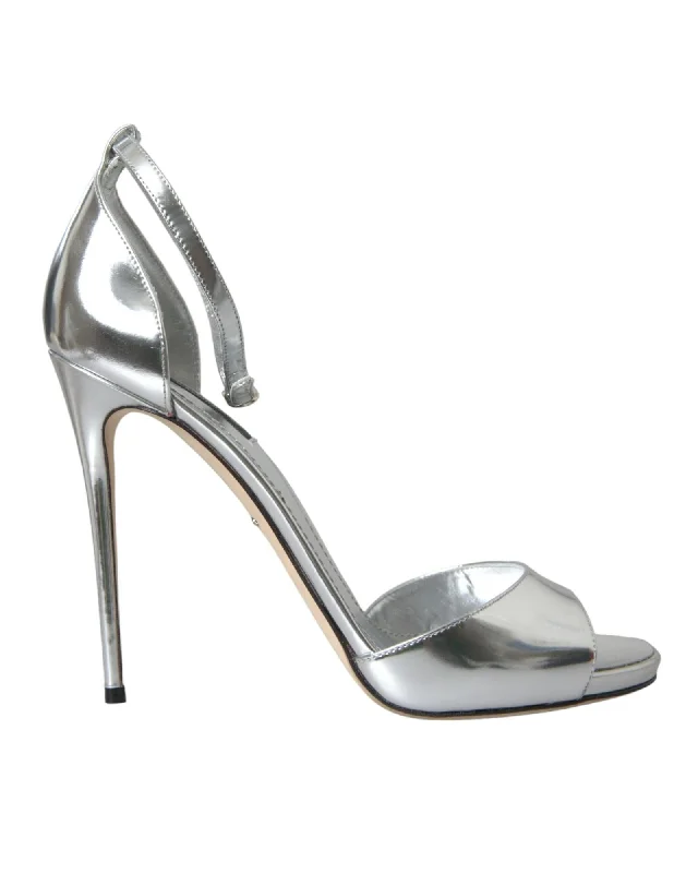 Dolce & Gabbana  So Kate Ankle Strap Sandal - Silver